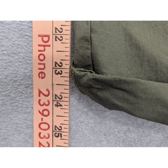 Tommy Hilfiger Pants Womens 2 Green Chino Ankle Crop Roll Tab Cotton Stretch - Picture 8 of 14